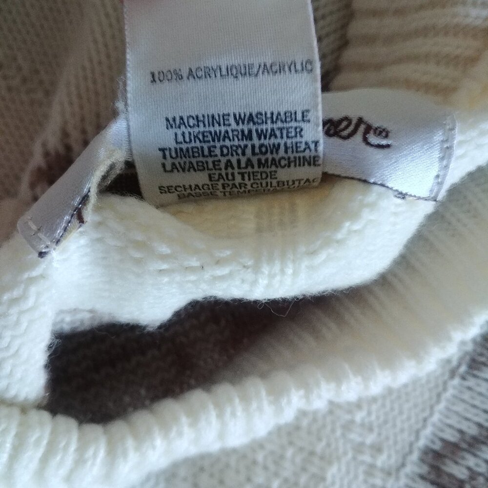 Vintage made in Canada Arnold Palmer cream brown sweater approx XL Men - Picture 10 of 16